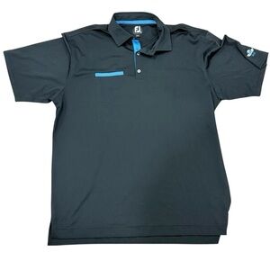 FootJoy Golf Shirt Mens XLarge Polo Performance Athletic Wicking Pocket Collar